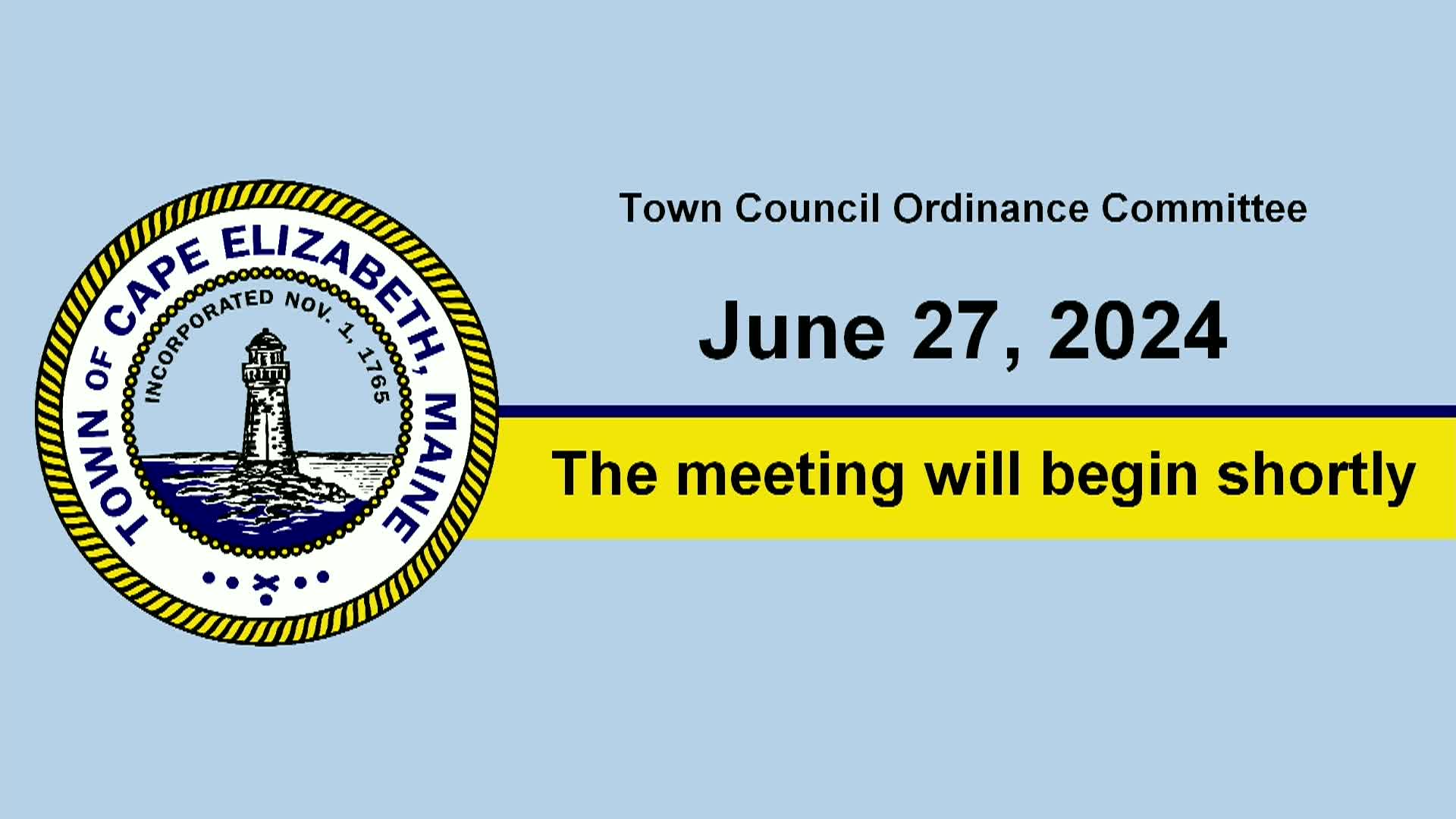 Thumbnail image for Town Council Ordinance Committee - June 27, 2024