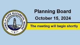 Thumbnail image for Planning Board - October 15, 2024