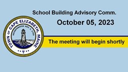 Thumbnail image for School Building Advisory Committee - October 5, 2023