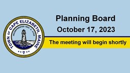 Thumbnail image for Planning Board - October 17, 2023