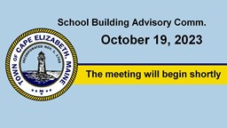 Thumbnail image for School Building Advisory Committee - October 19, 2023