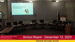 Thumbnail image for School Board - December 12, 2023