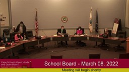 Thumbnail image for School Board Meeting - March 8, 2022