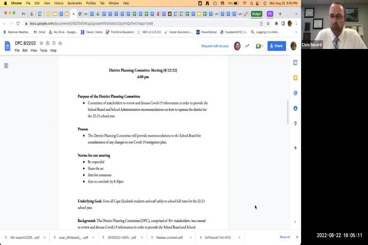 Thumbnail image for District Planning Committee August 22, 2022