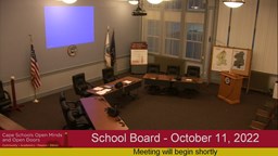 Thumbnail image for School Board Meeting - October 11, 2022