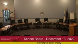 Thumbnail image for School Board - December 13, 2022